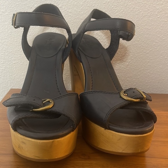 Madewell Sandals Wooden Platform Block Heel - Picture 9 of 9